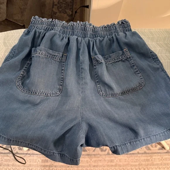 Nurture Denim Shorts Drawstring Elastic waist Size Medium - Picture 5 of 8
